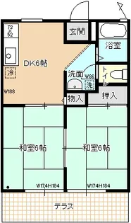サンシティ藤井【1階】の間取り