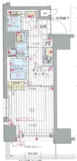エステムプラザ川崎【15階】の間取り