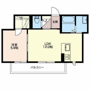 マストタウン上所 A302【3階】の間取り