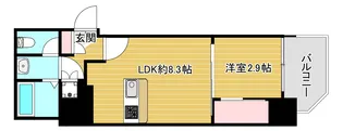 セレニテ難波ミラク参番館【8階】の間取り