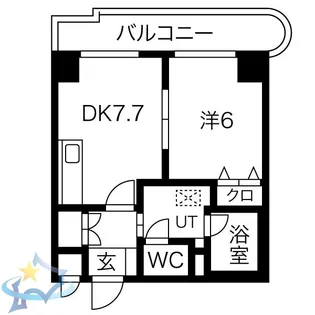 サンタの館医大前【9階】の間取り