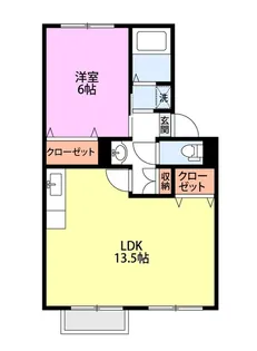 ウェストグランディールB【2階】の間取り