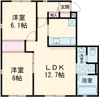 シャガハウスII【1階】の間取り
