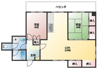 グリーンヒルハイツ【2階】の間取り