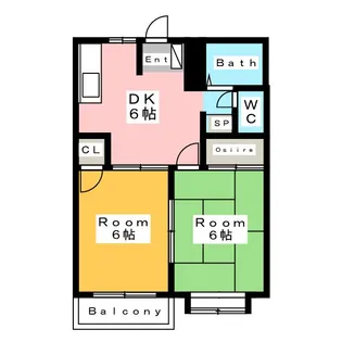 コーポ稲垣【1階】の間取り
