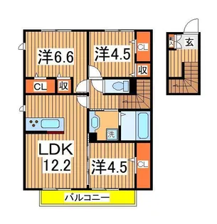 アヴェール【2階】の間取り