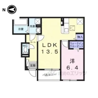 リジェール高の原【1階】の間取り