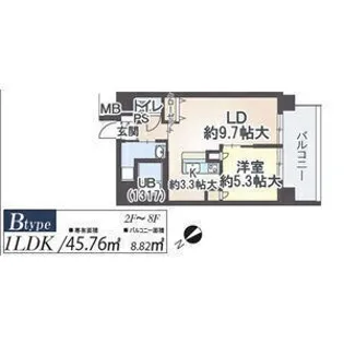 タカマツレジデンス鶴舞公園【7階】の間取り