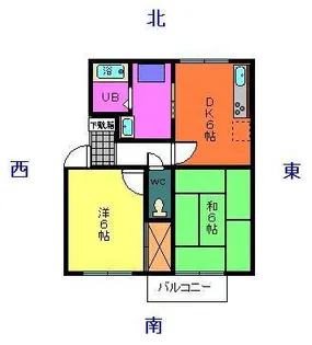 ヴィルヌーブ【2階】の間取り