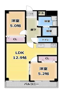 今里グリーンハイツ【10階】の間取り