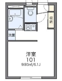 レオパレスアクア【1階】の間取り