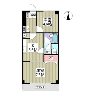 ベルヴューA館【2階】の間取り