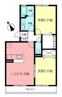 ソレアード生田【2階】の間取り