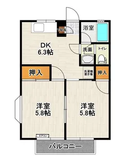 サンパレスオトロ【1階】の間取り
