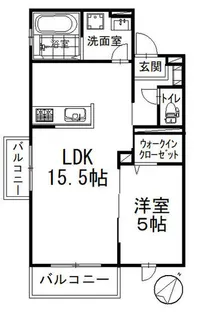 イーストピーク東海岸【2階】の間取り