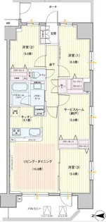 パレステージ綾瀬【7階】の間取り