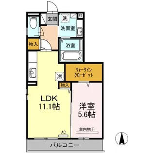 エソラ雄郡【2階】の間取り
