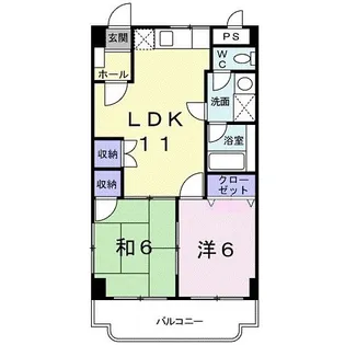 タウンビューヒルズ【3階】の間取り