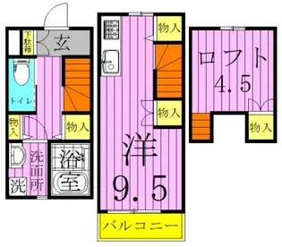 メゾンプラムB棟の間取り