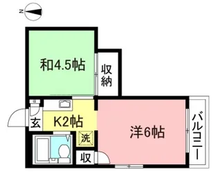コーポラス田辺【2階】の間取り