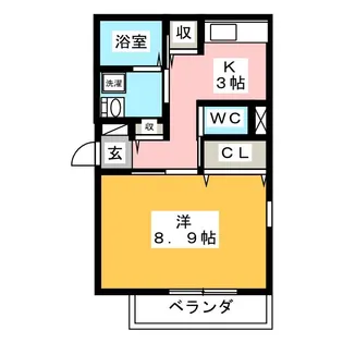 ホワイトウイング桜木【3階】の間取り