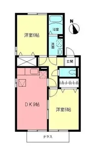 スリーシャトーC【1階】の間取り