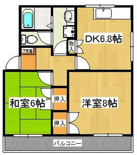 ハイツ・ザ・コスモス【3階】の間取り