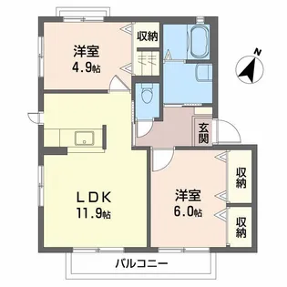ラポール【2階】の間取り