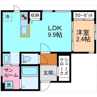 ヴェルデ本多町【1階】の間取り