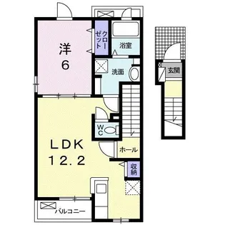 カレントレジデンス A【2階】の間取り