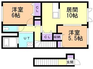 エルヴェメゾン【2階】の間取り