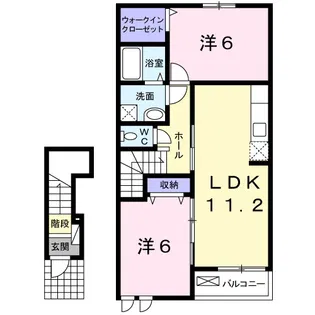 アート ハウス 参番館【2階】の間取り