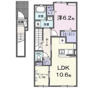 オーブ【2階】の間取り