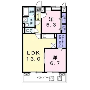 リバーファーム【2階】の間取り