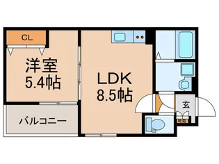 グランシエル高槻【1階】の間取り