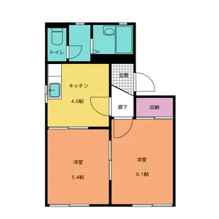 かたばみA棟【1階】の間取り