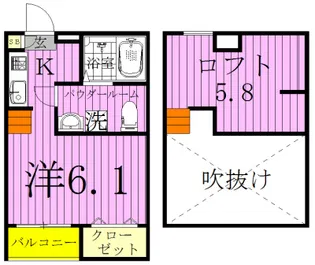 プリエール松戸【1階】の間取り