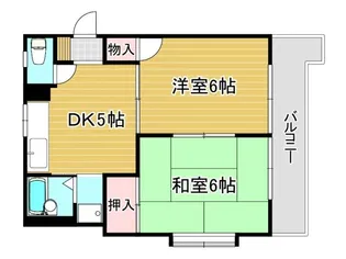 オアシス三ヶ森【2階】の間取り