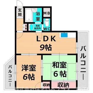 コーポ白樺古市【3階】の間取り
