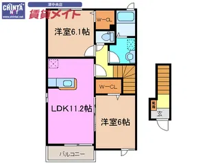 エクセレント ヴィレッジ【2階】の間取り