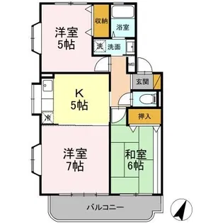 コンフォール稲荷前【3階】の間取り