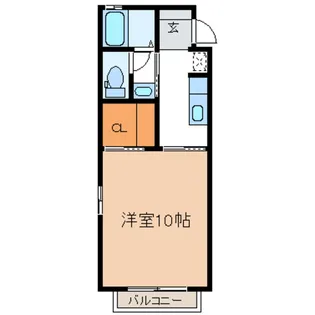 クオリス横倉B【2階】の間取り