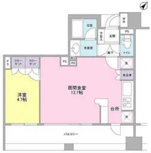 アルス恵比寿メイクス【3階】の間取り