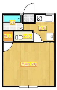 ニューハイツ・アベI【1階】の間取り