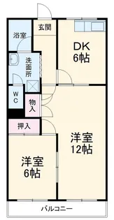 シンエイII【3階】の間取り