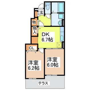 アルコ バレーノ【1階】の間取り