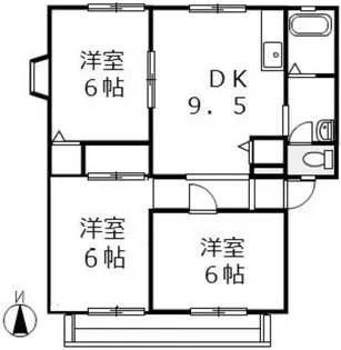ウインディア浦田 B【2階】の間取り