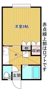 パルシェ万代【2階】の間取り