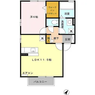 エクセルF【1階】の間取り