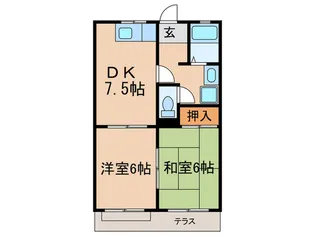 メゾン朋城 B棟【1階】の間取り